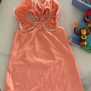 Cynthia Rowley Light Coral Tank 4T 🦋 Cotton with Bike 🩳 Shorts